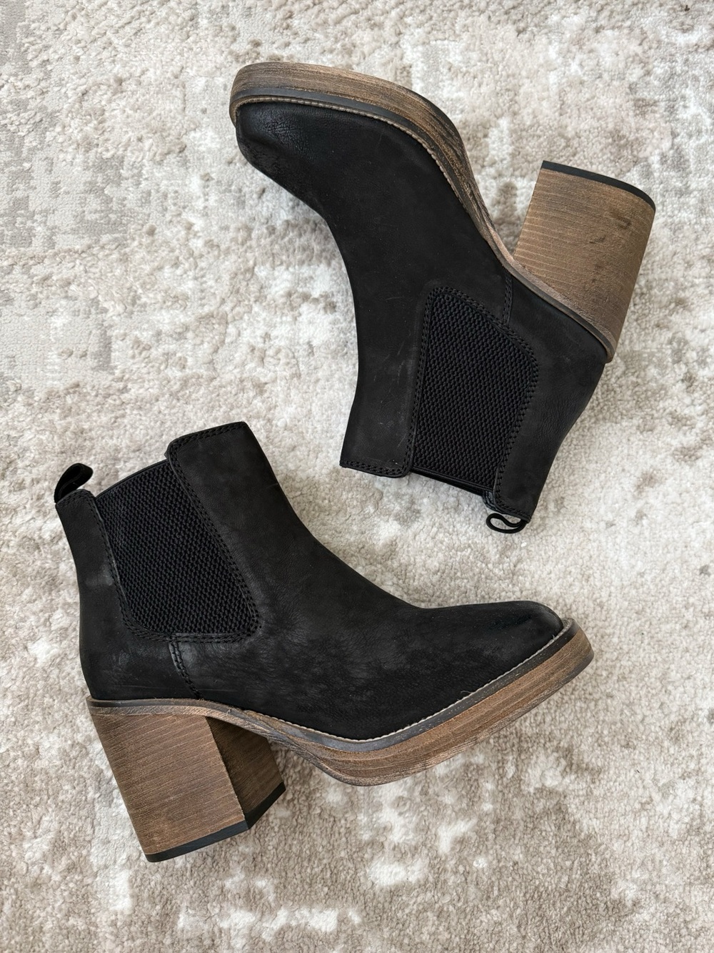 Diba Black Suede Platform Boots